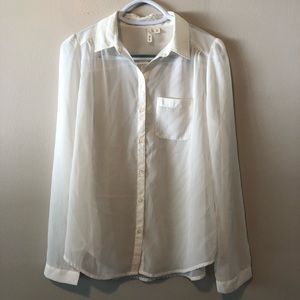 White button up blouse